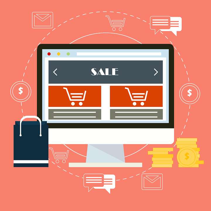 Illustration of online shopping through a payment gateway